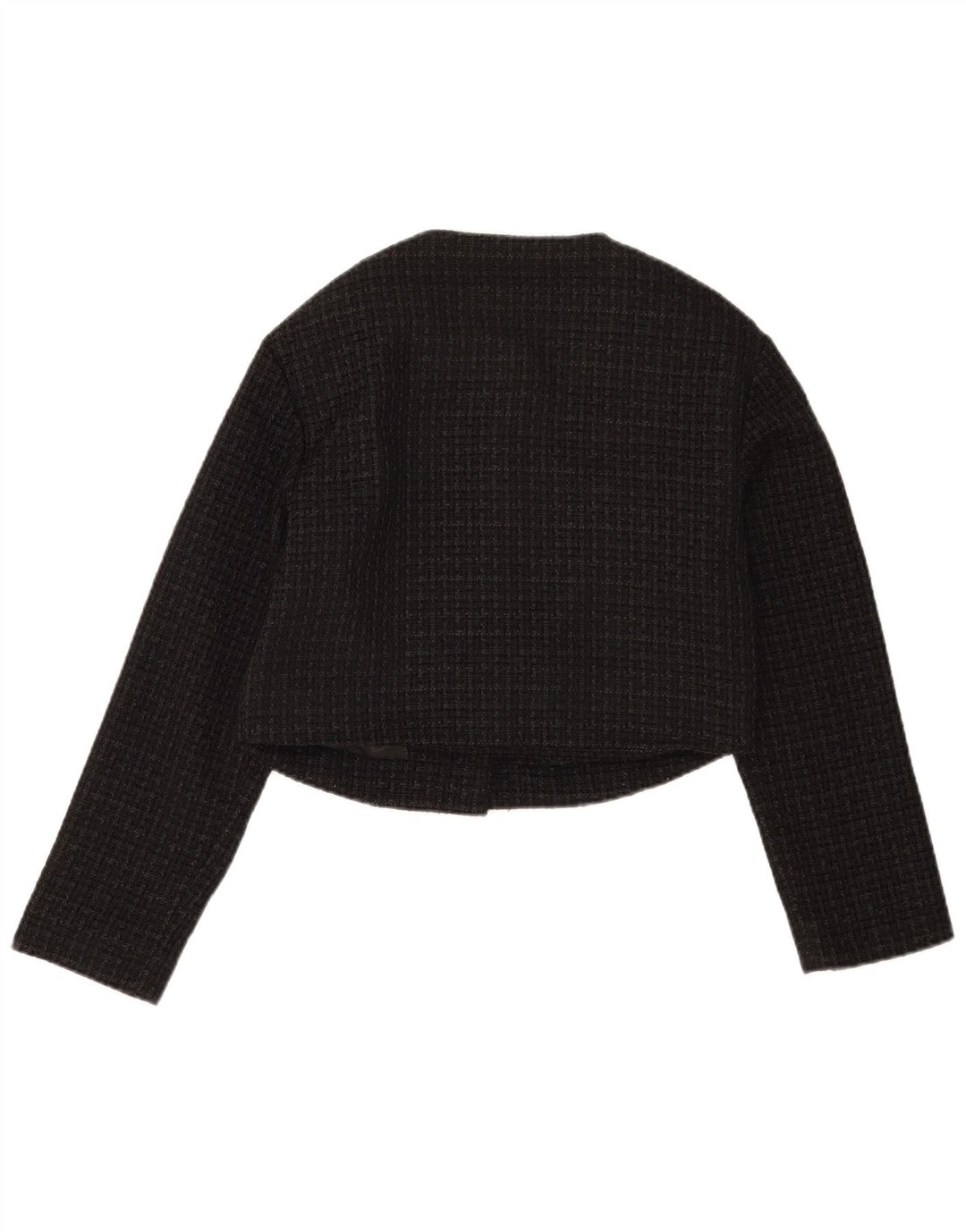 Giacca blazer corta da donna Abercrombie & Fitch UK 10 piccolo quadretto nero