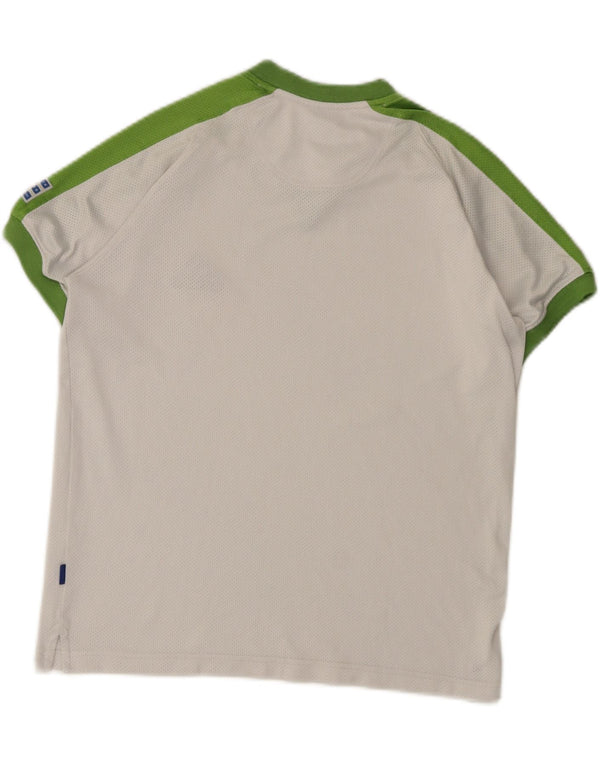 T-shirt grafica da uomo Adidas Top UK 38/40 poliestere color block bianco medio