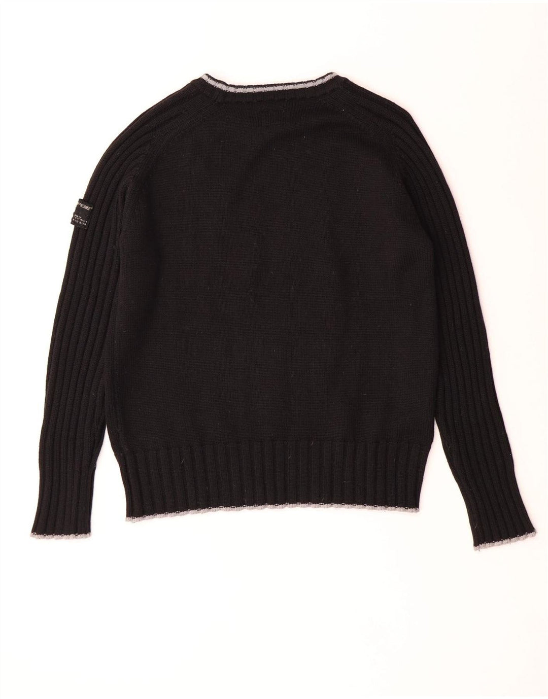 Maglione maglione girocollo da uomo Energie grande lana nera