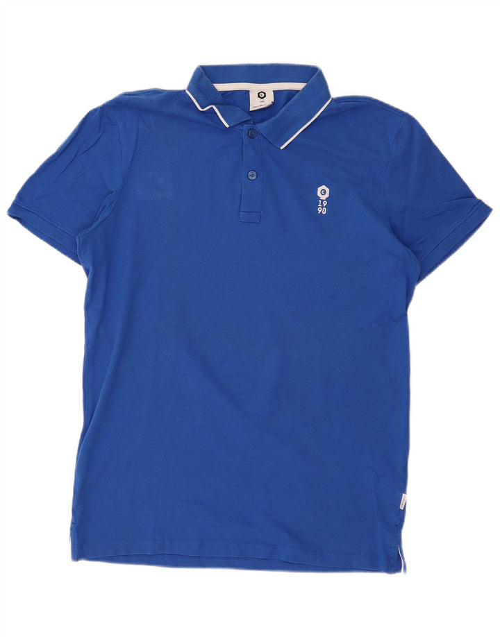 JACK & JONES Polo Core da uomo in cotone blu medio