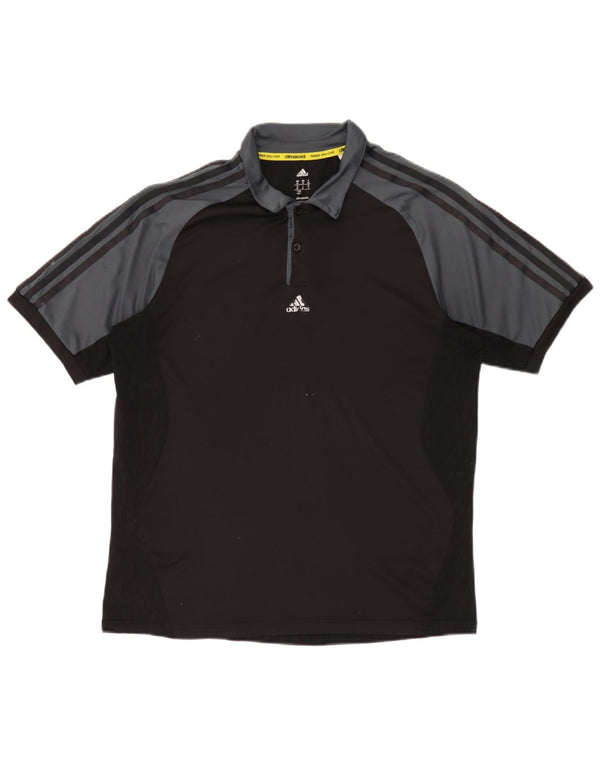Polo Adidas Climacool da uomo color block medio nero