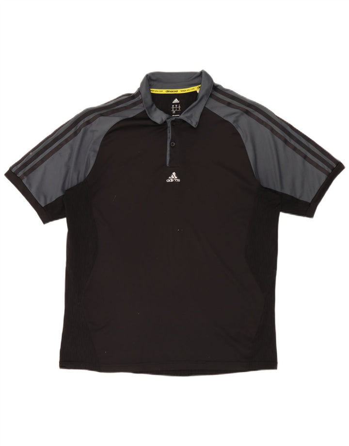 Polo Adidas Climacool da uomo color block medio nero