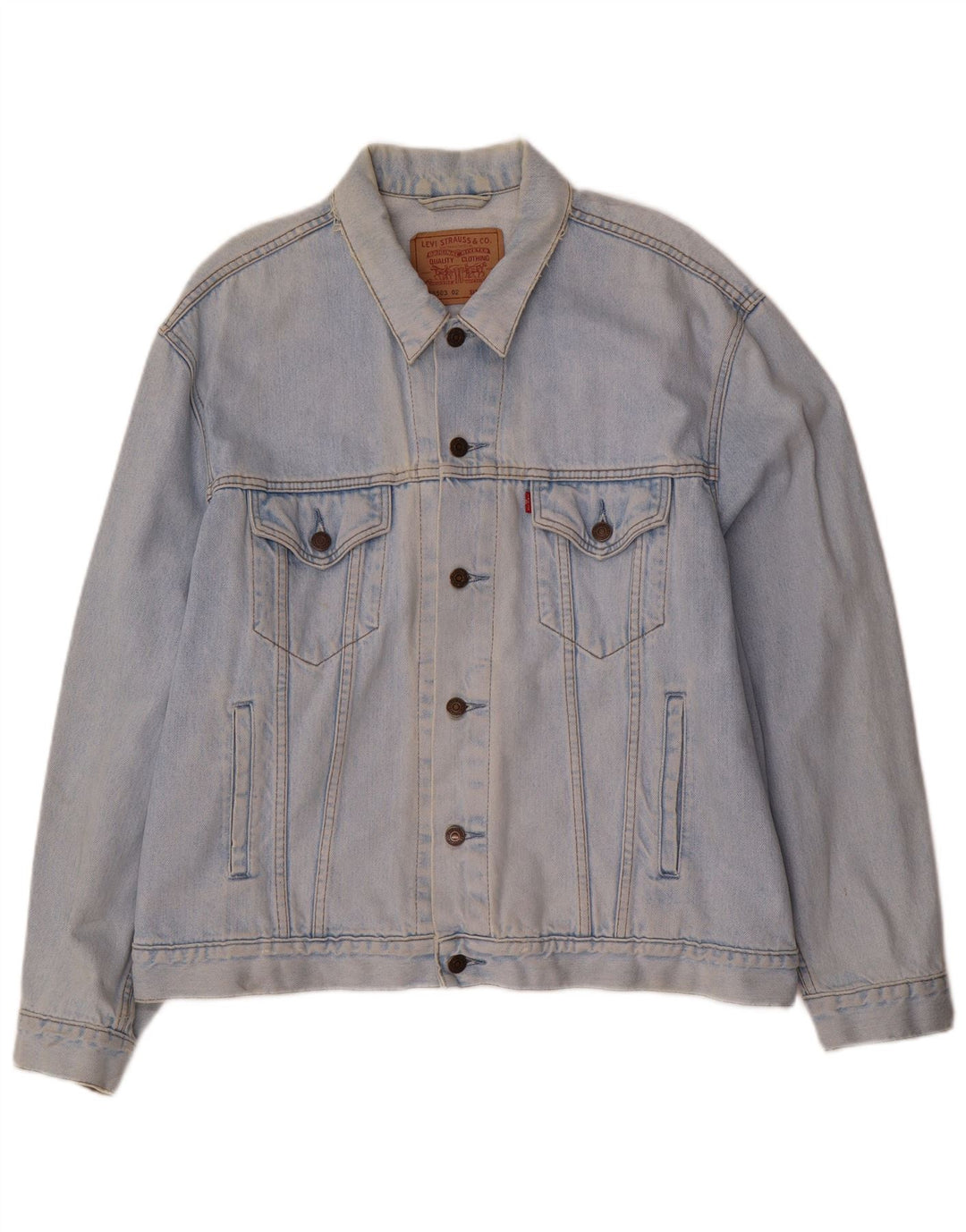 Giacca di jeans da uomo Levi's UK 42 XL cotone blu