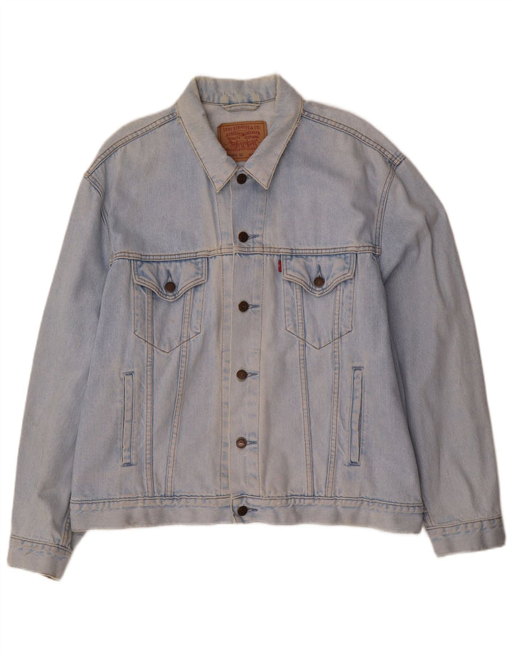 Giacca di jeans da uomo Levi's UK 42 XL cotone blu