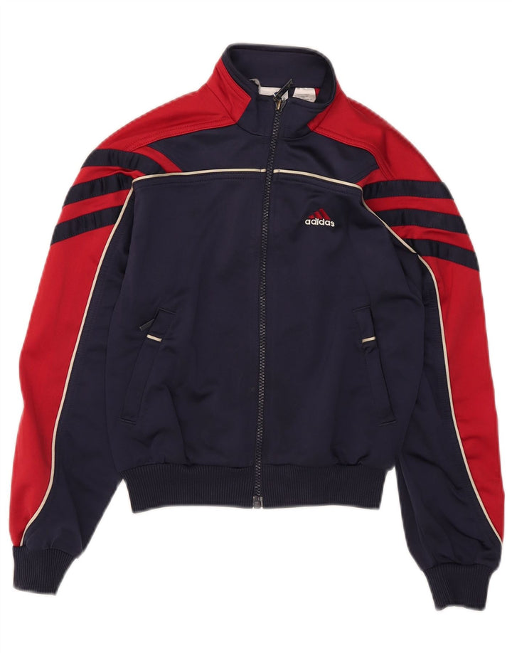 Giacca da ginnastica grafica da ragazzo Adidas 7-8 anni Blu navy Colourblock