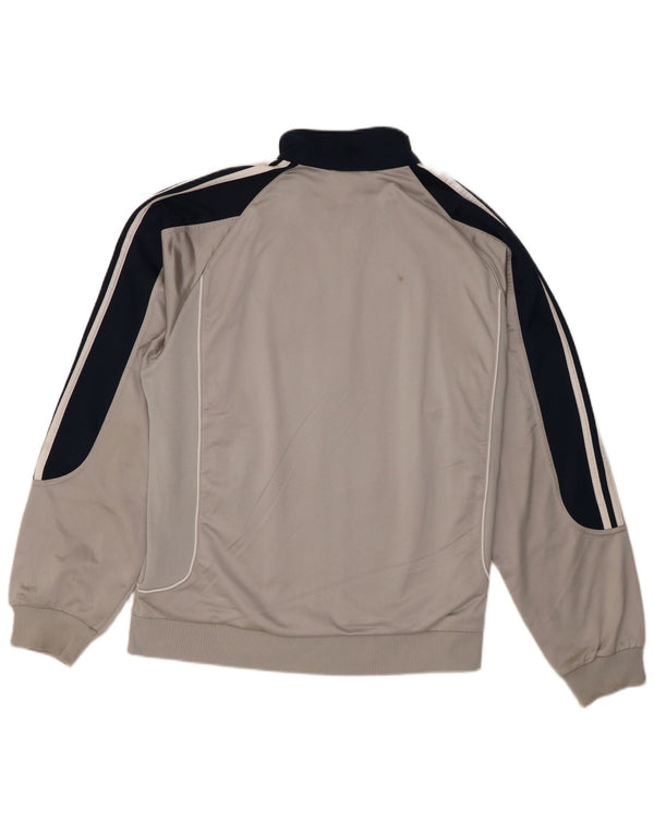 Giacca da tuta da uomo Adidas UK 42/44 Large Grigio Colourblock Poliestere