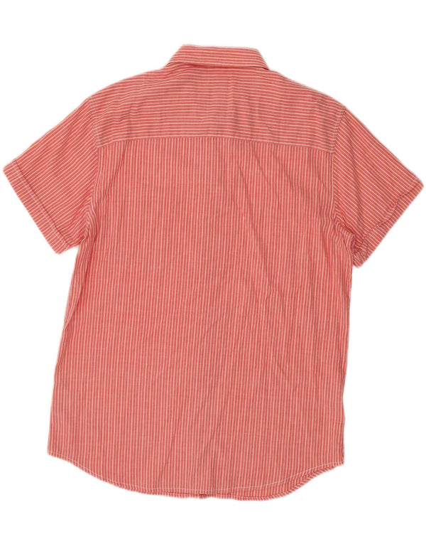Camicia slim fit a maniche corte da uomo Wrangler 2XL cotone a righe rosa