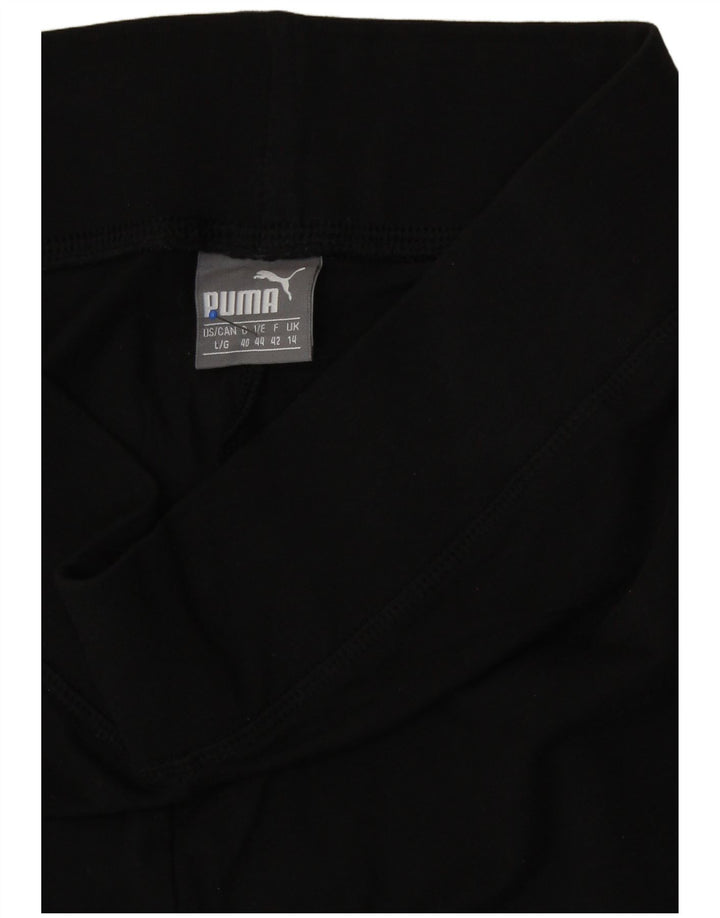Leggings grafici da donna Puma UK 14 grande cotone nero