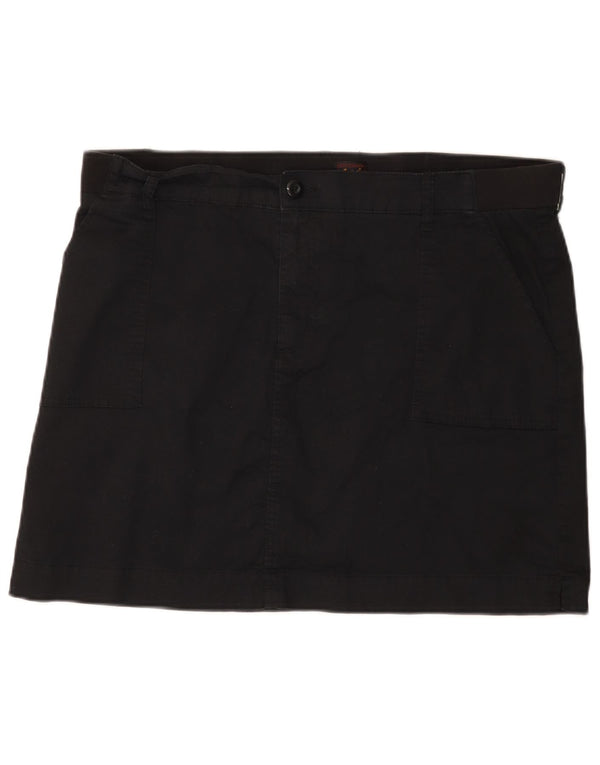 Minigonna a vita bassa da donna Lee UK 20 2XL W40 cotone nero