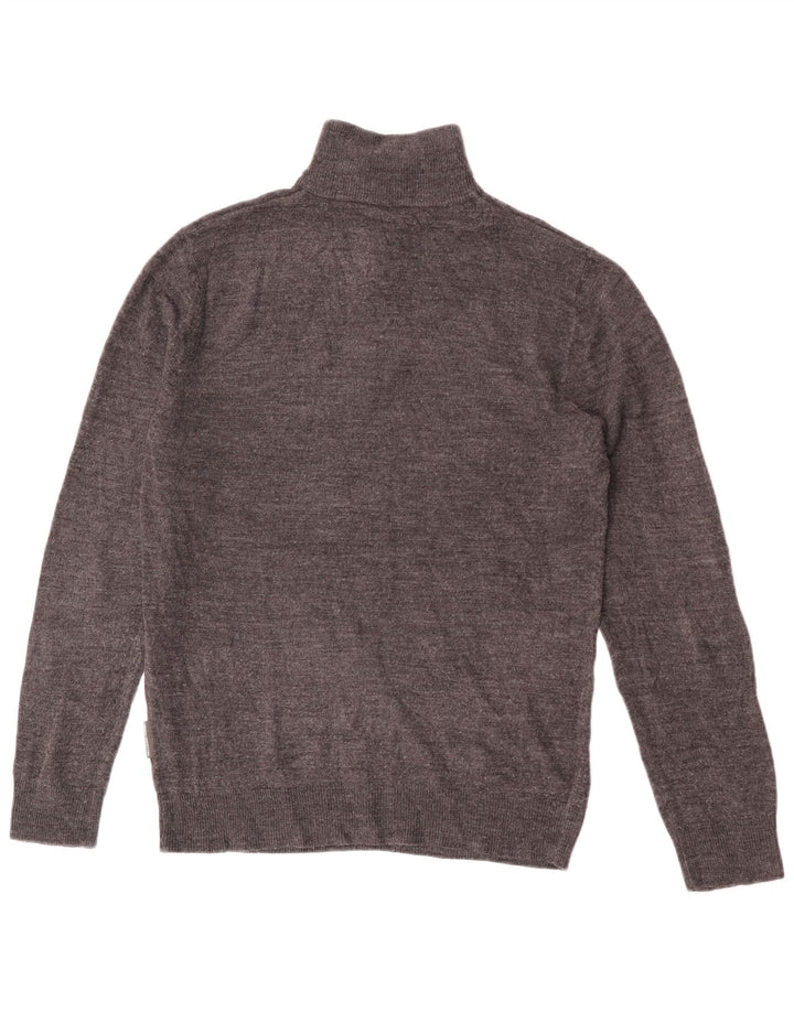 Maglione da uomo con cerniera French Connection, maglione grande, acrilico screziato grigio