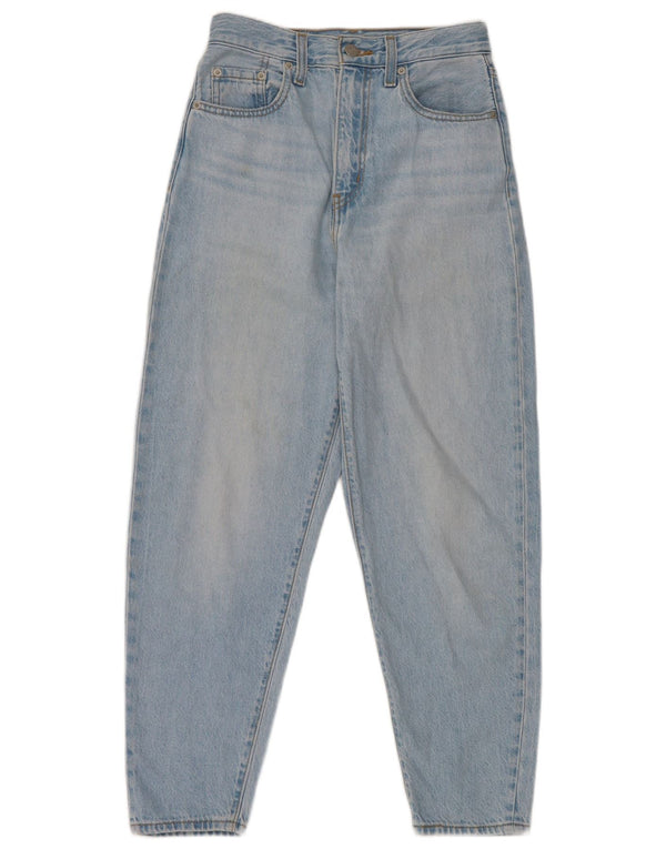 Levi's Womens High Waist Loose Fit Tapered Jeans W24 L27 Blue Cotton