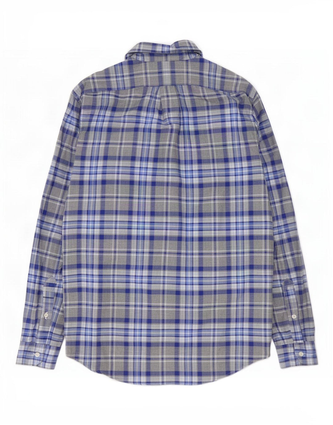 Camicia Ralph Lauren da uomo su misura, cotone a quadri grigi grandi