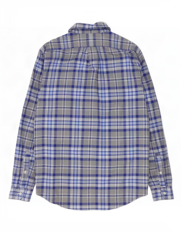 Camicia Ralph Lauren da uomo su misura, cotone a quadri grigi grandi