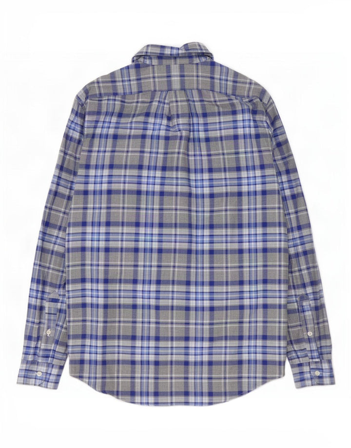 Camicia Ralph Lauren da uomo su misura, cotone a quadri grigi grandi