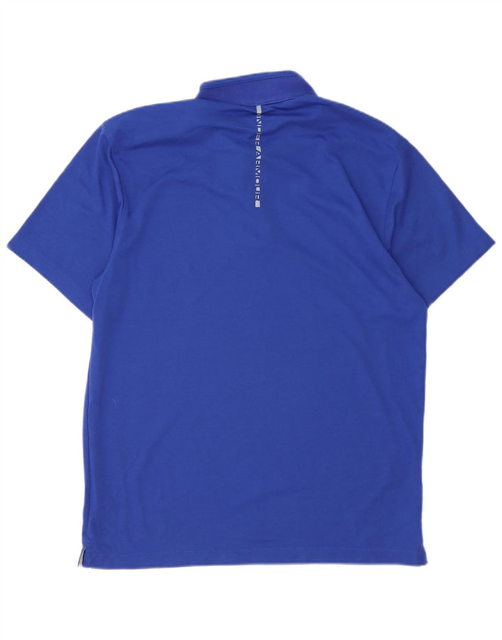 Polo da uomo UNDER ARMOUR Heat Gear in cotone blu medio