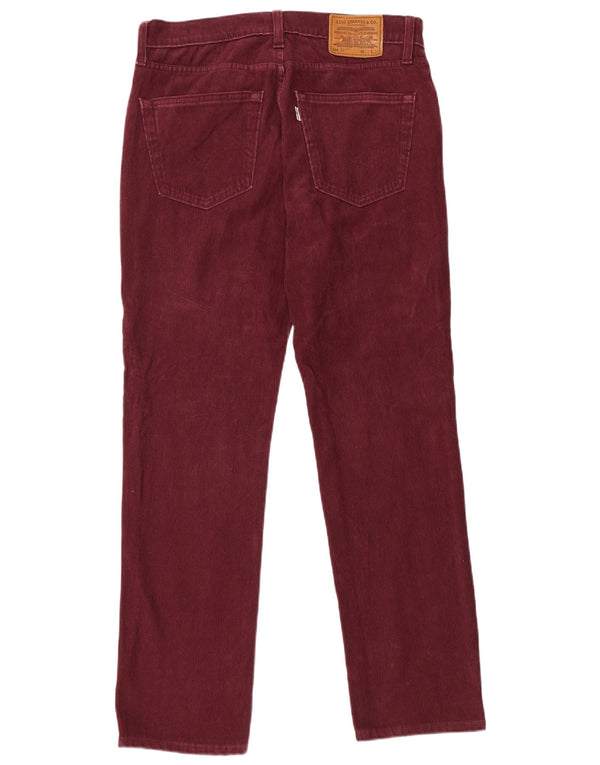 Pantaloni Levi's da uomo 511 slim fit in velluto a coste W32 L32 cotone bordeaux