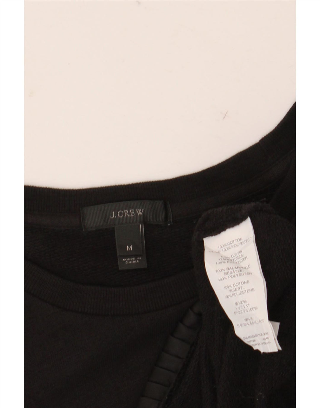 Felpa da donna J. CREW maglione UK 14 cotone nero medio