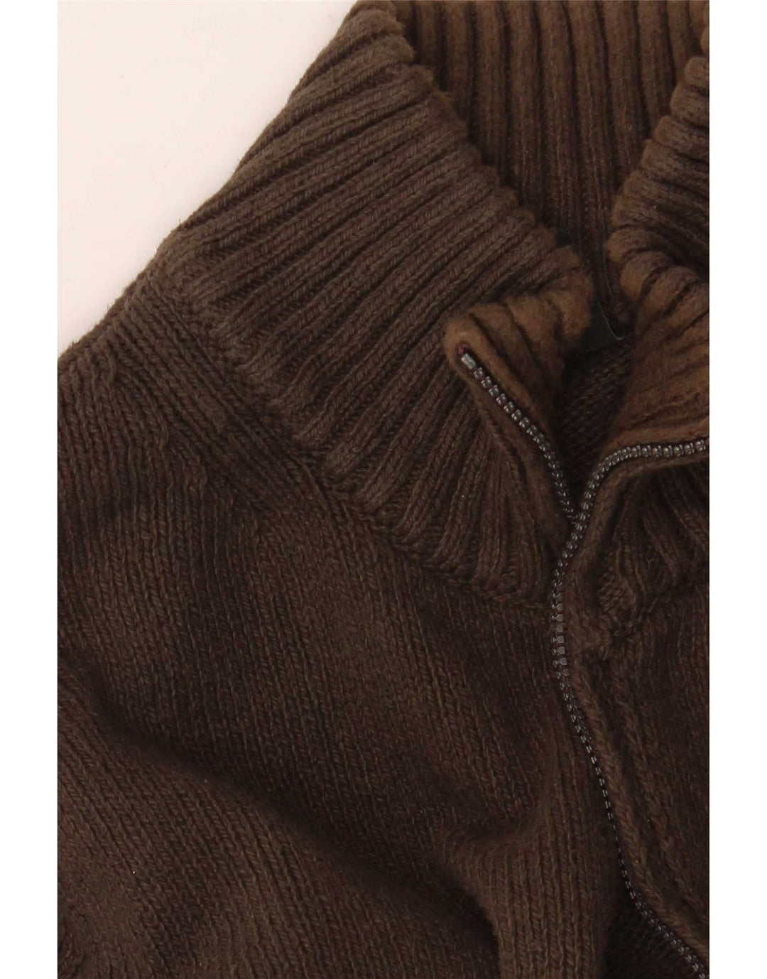 Murphy & Nye Maglione cardigan da uomo per velai piccolo in cotone marrone