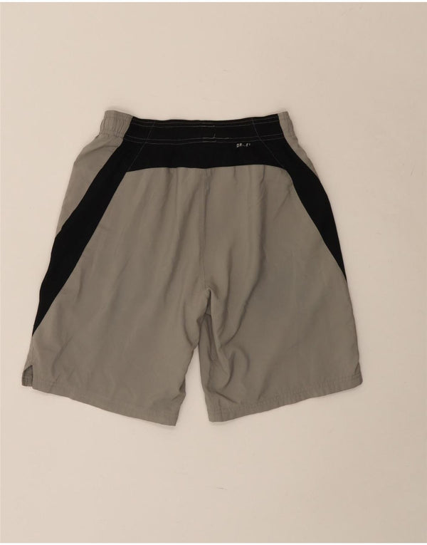 Pantaloncini sportivi NIKE da bambino 10-11 anni, grigio medio, color block sportivo