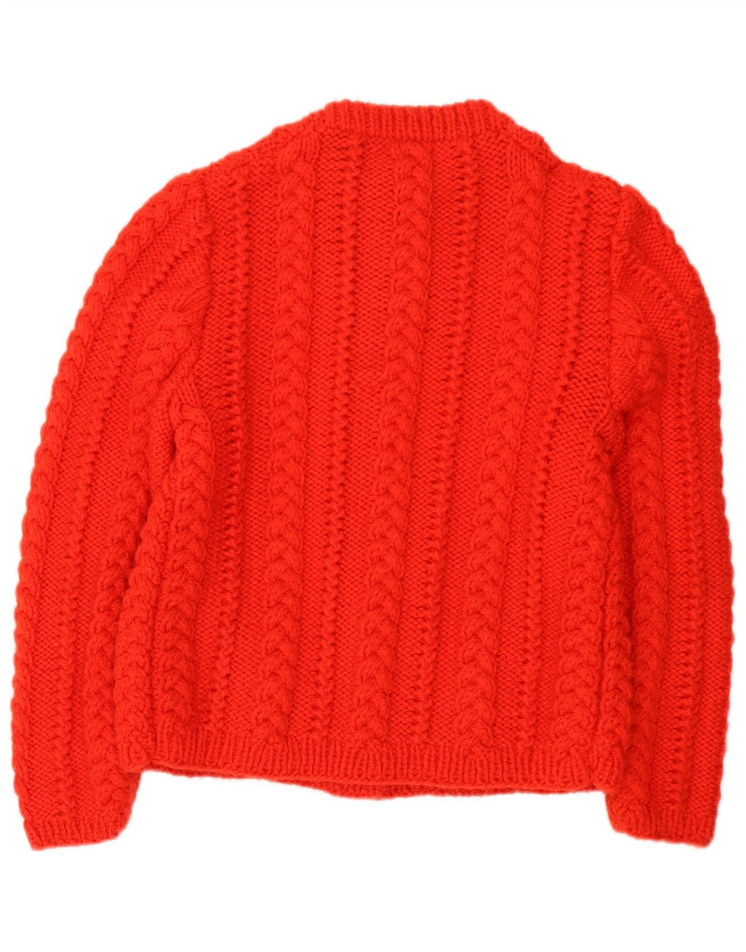 Maglione cardigan da donna vintage UK 14 rosso medio