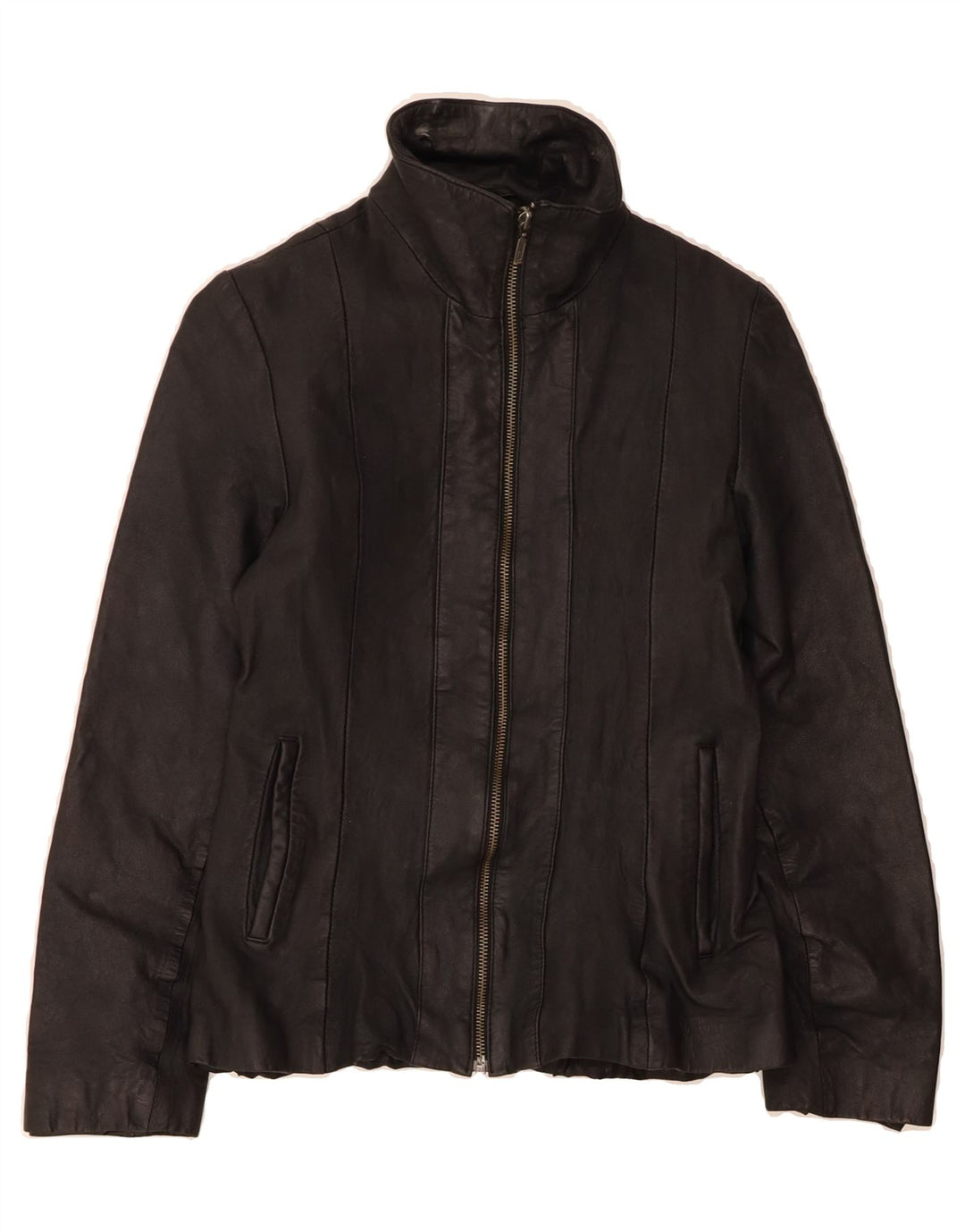 LLD Womens Leather Jacket UK 12 Medium Black Leather Vintage LLD and Second-Hand LLD from Messina Hembry 