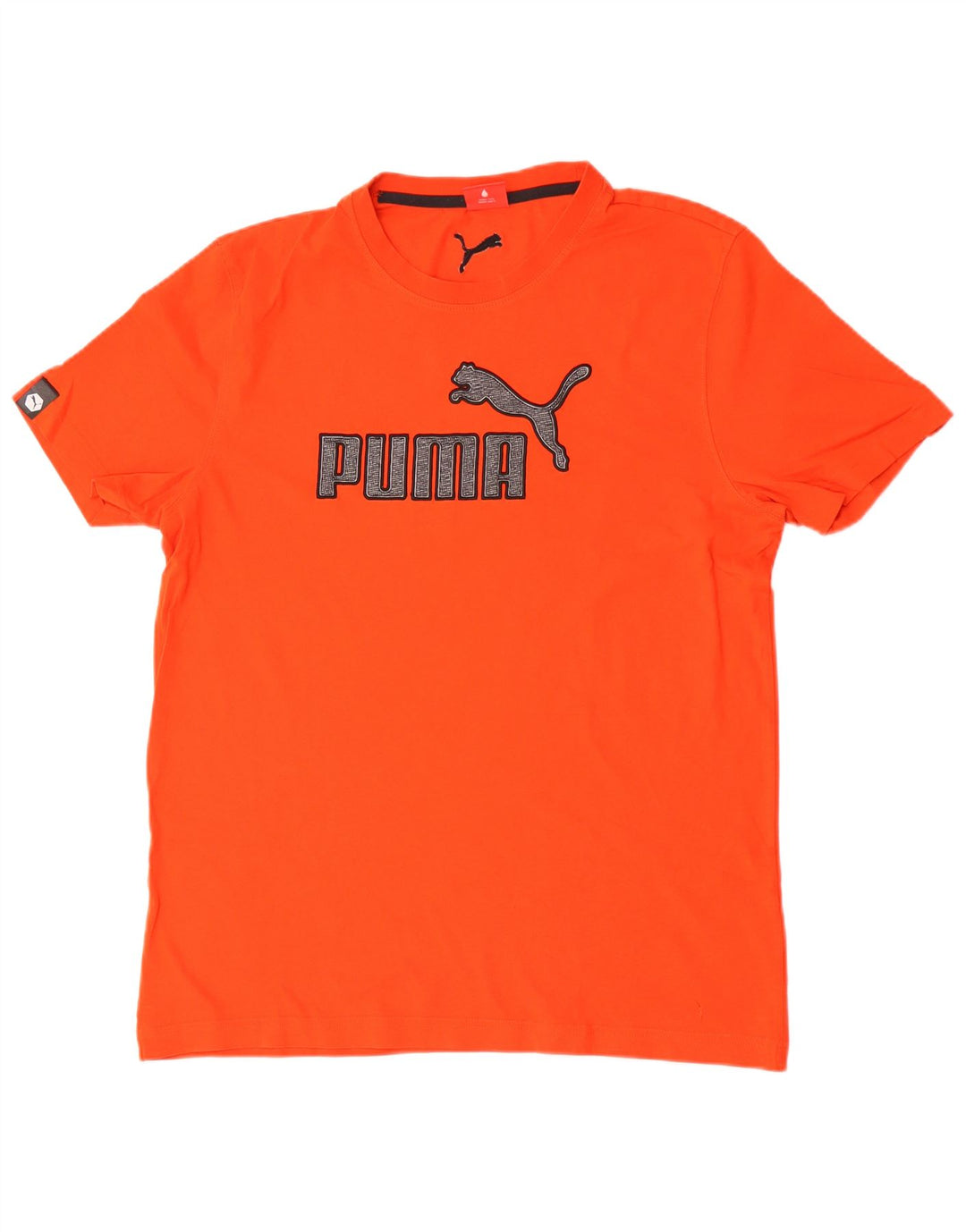 T-shirt grafica da uomo Puma Top Large in cotone arancione