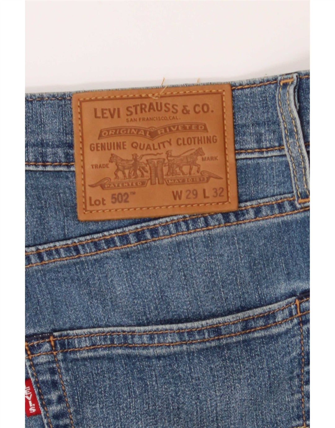 Levi's Uomo 502 Jeans affusolati W29 L32 Cotone blu