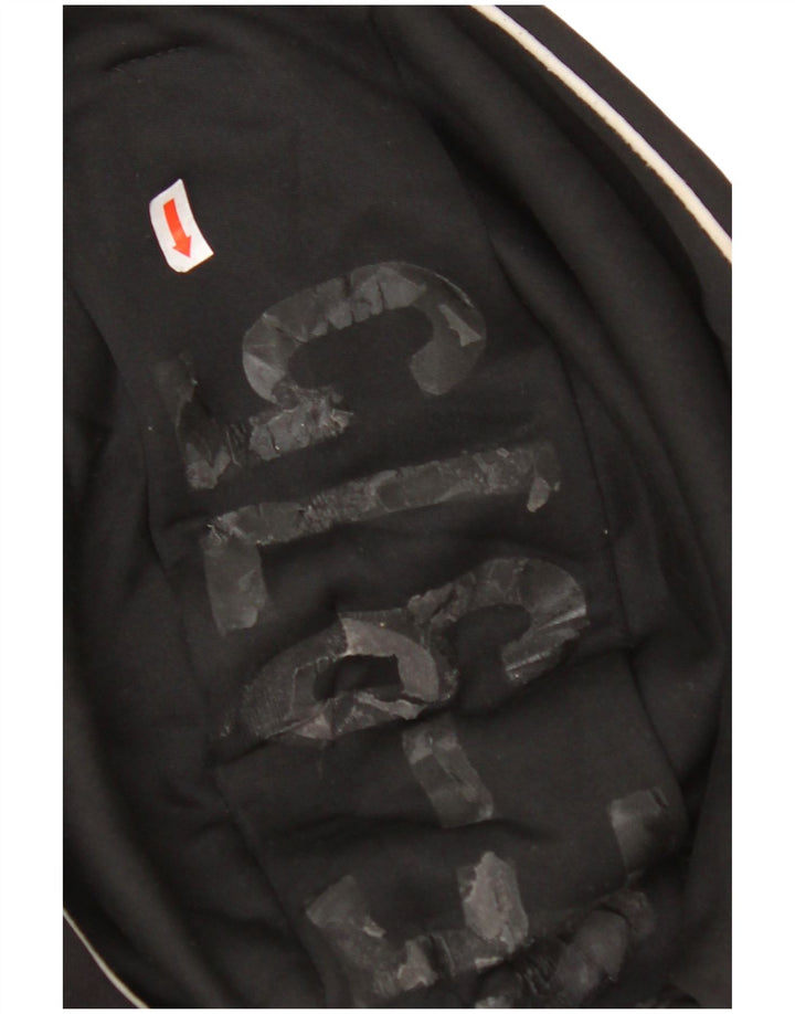 JACK & JONES Felpa con cappuccio e zip da donna UK 14 Medium Nero Colorblock