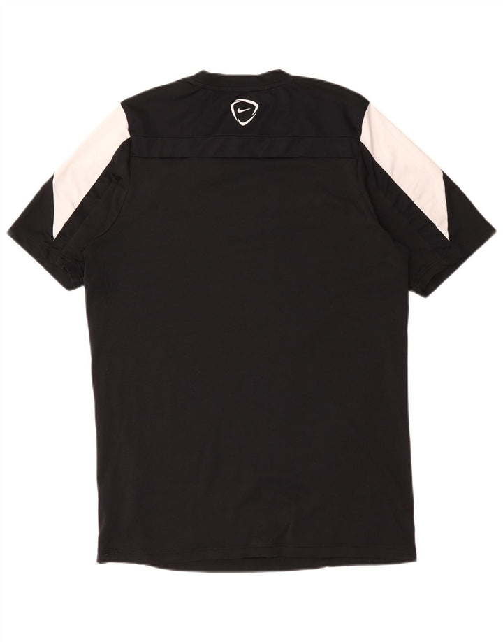 T-shirt Nike Dri Fit da uomo, grande, in poliestere color block nero