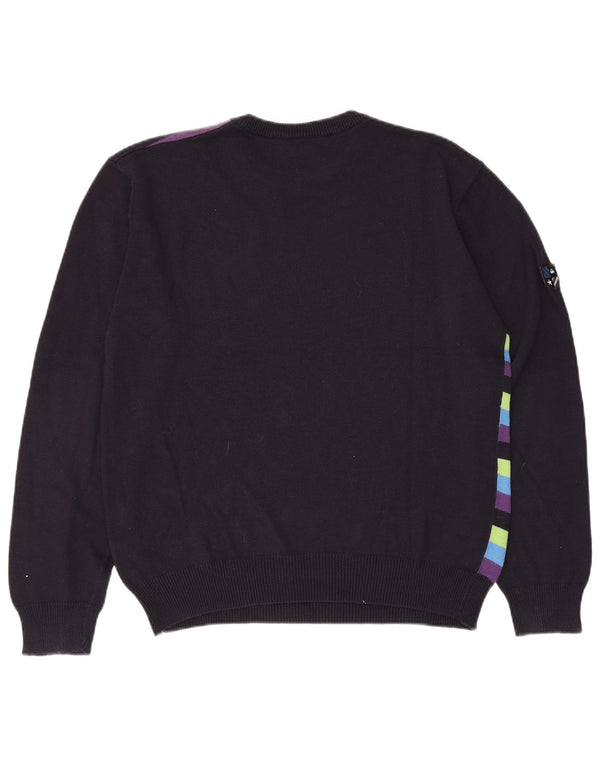 Maglione girocollo da ragazzo Quiksilver 13-14 anni in acrilico a righe nere