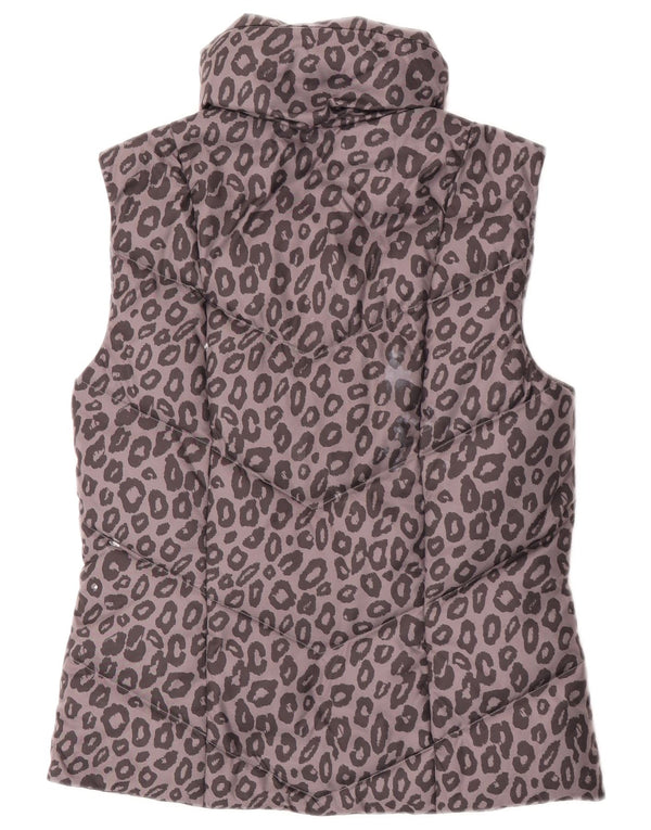 Gilet imbottito da donna Tommy Hilfiger UK 6 XS poliestere con stampa animalier grigio