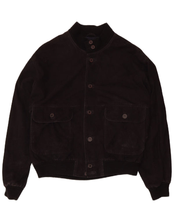 Giubbotto bomber in pelle scamosciata da uomo ZARRO IT 54 2XL Pelle nera