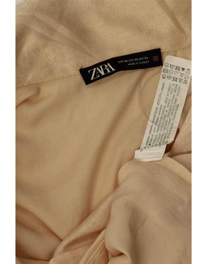Camicetta corta da donna Zara UK 6 XS Poliestere beige