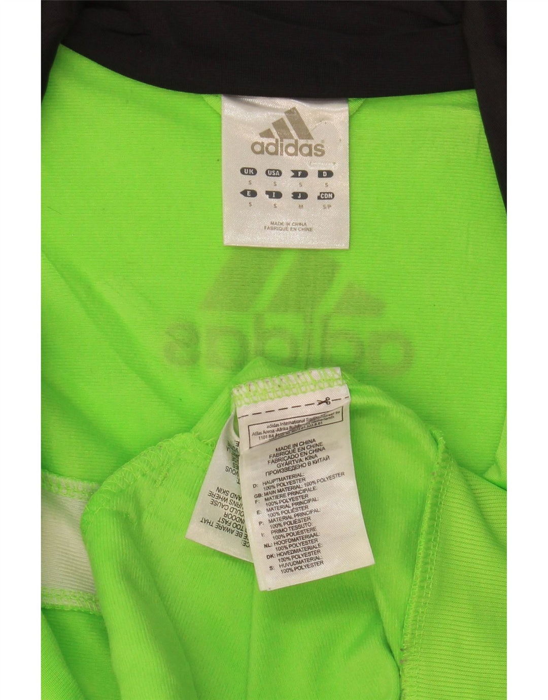 ADIDAS Giacca da ginnastica da uomo con grafica, piccola, in poliestere color block verde