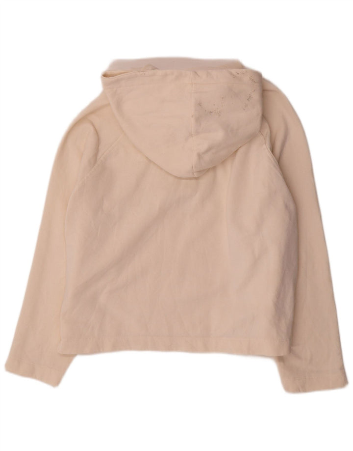 Maglione oversize con cappuccio da donna Zara UK 14 cotone bianco sporco medio