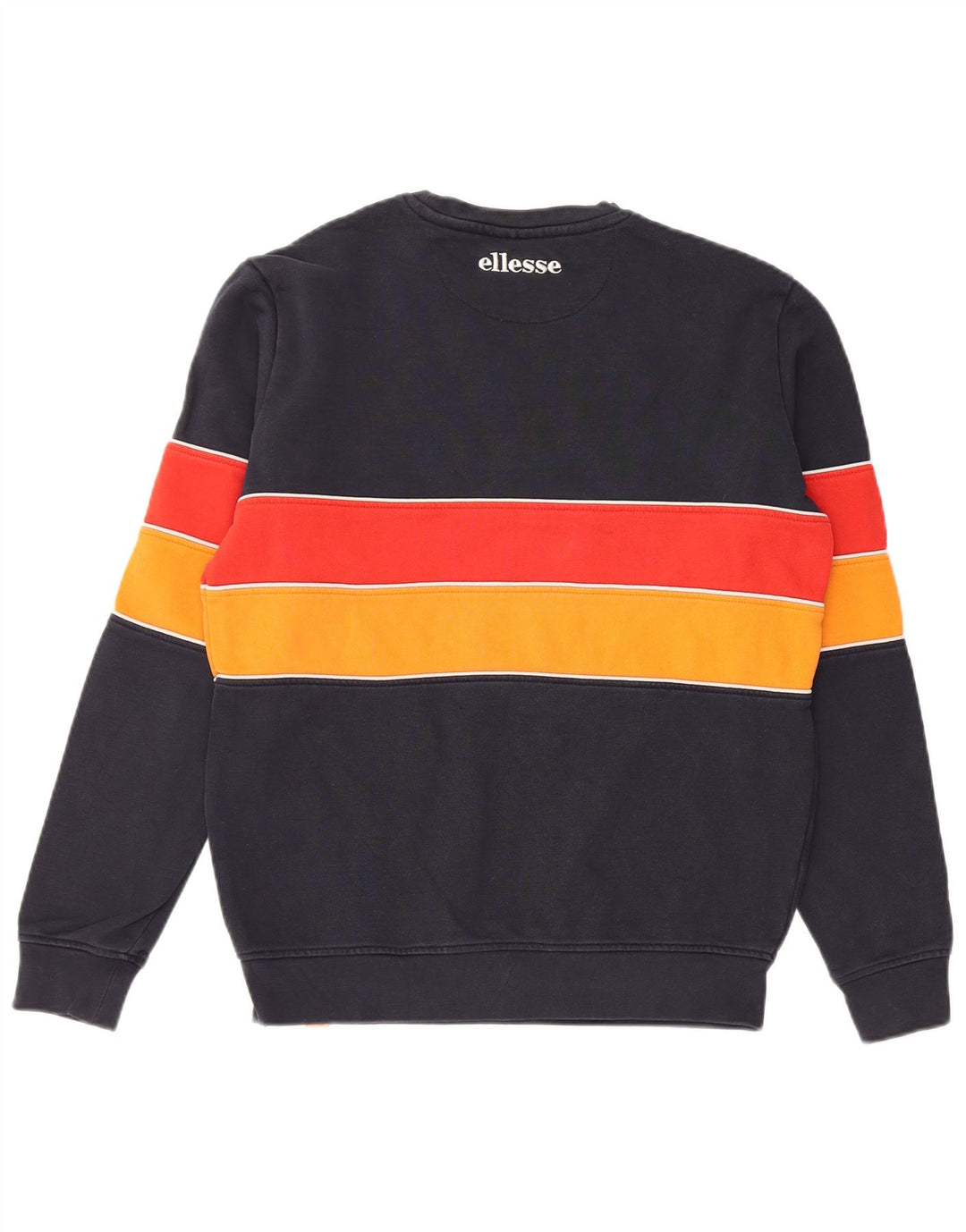 ELLESSE Felpa da uomo Maglione piccolo blu navy in poliestere color block