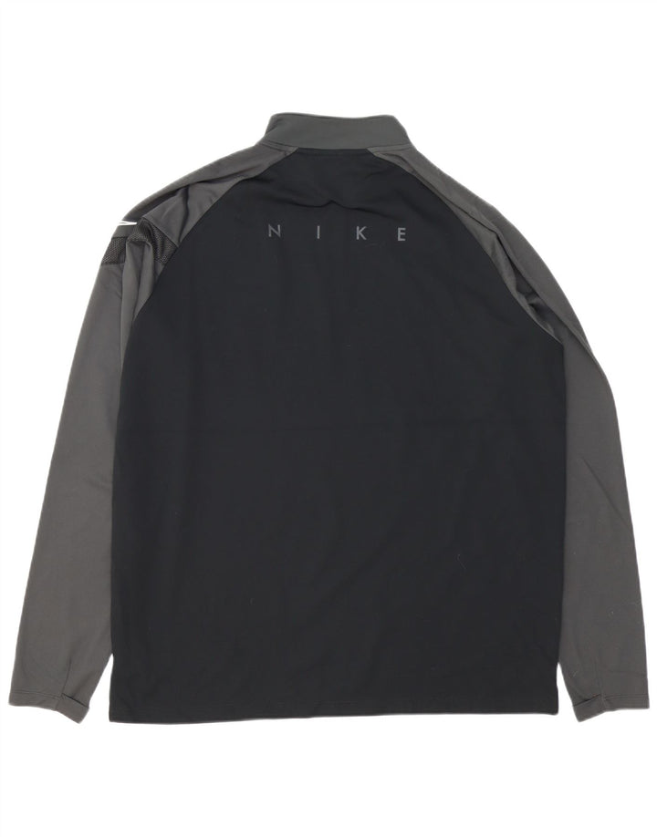 NIKE Tuta da uomo Dri Fit Graphic Pullover Top XL Nero Colourblock