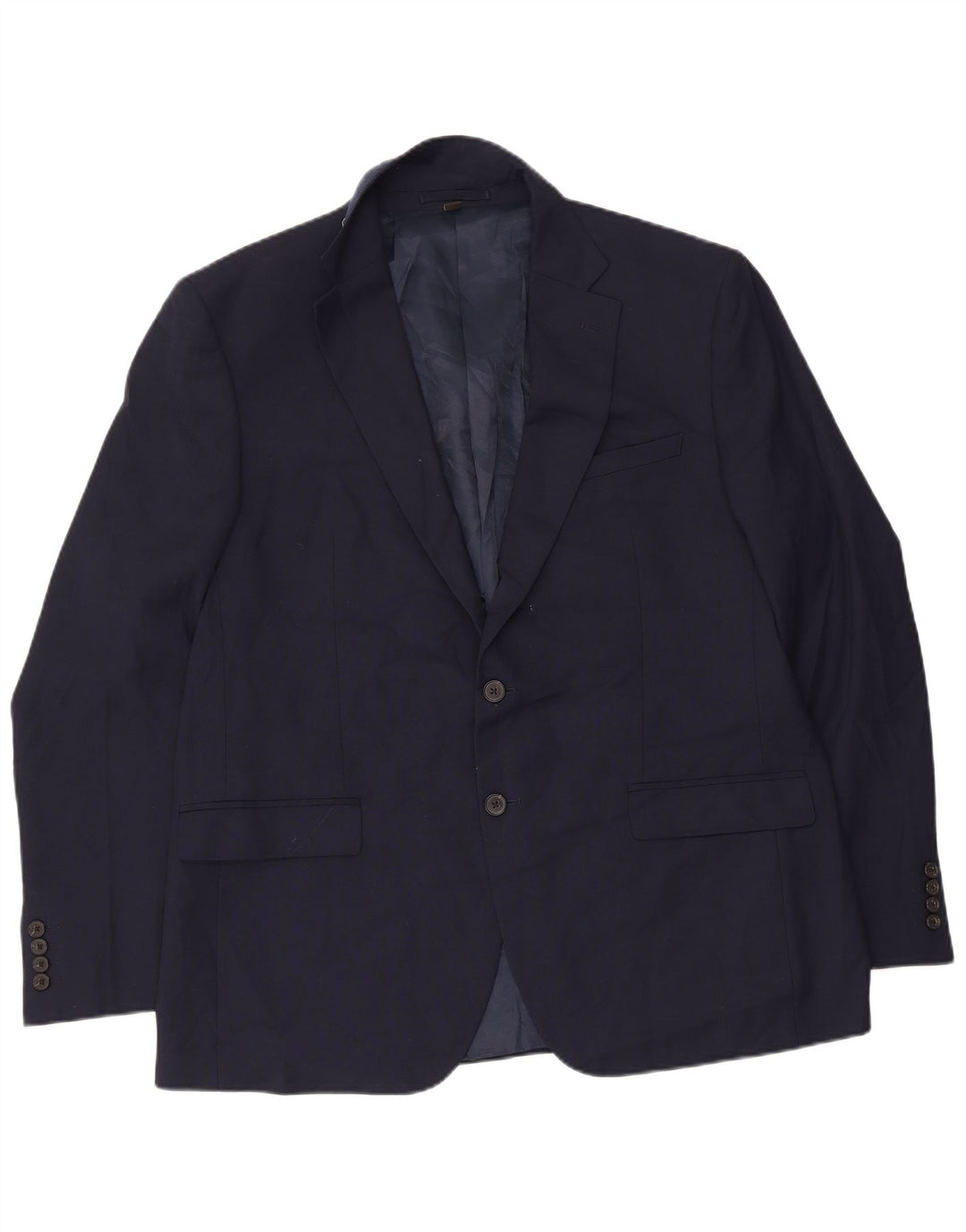 Giacca blazer da uomo Marks & Spencer vestibilità regolare a 2 bottoni UK 44 XL Blu navy