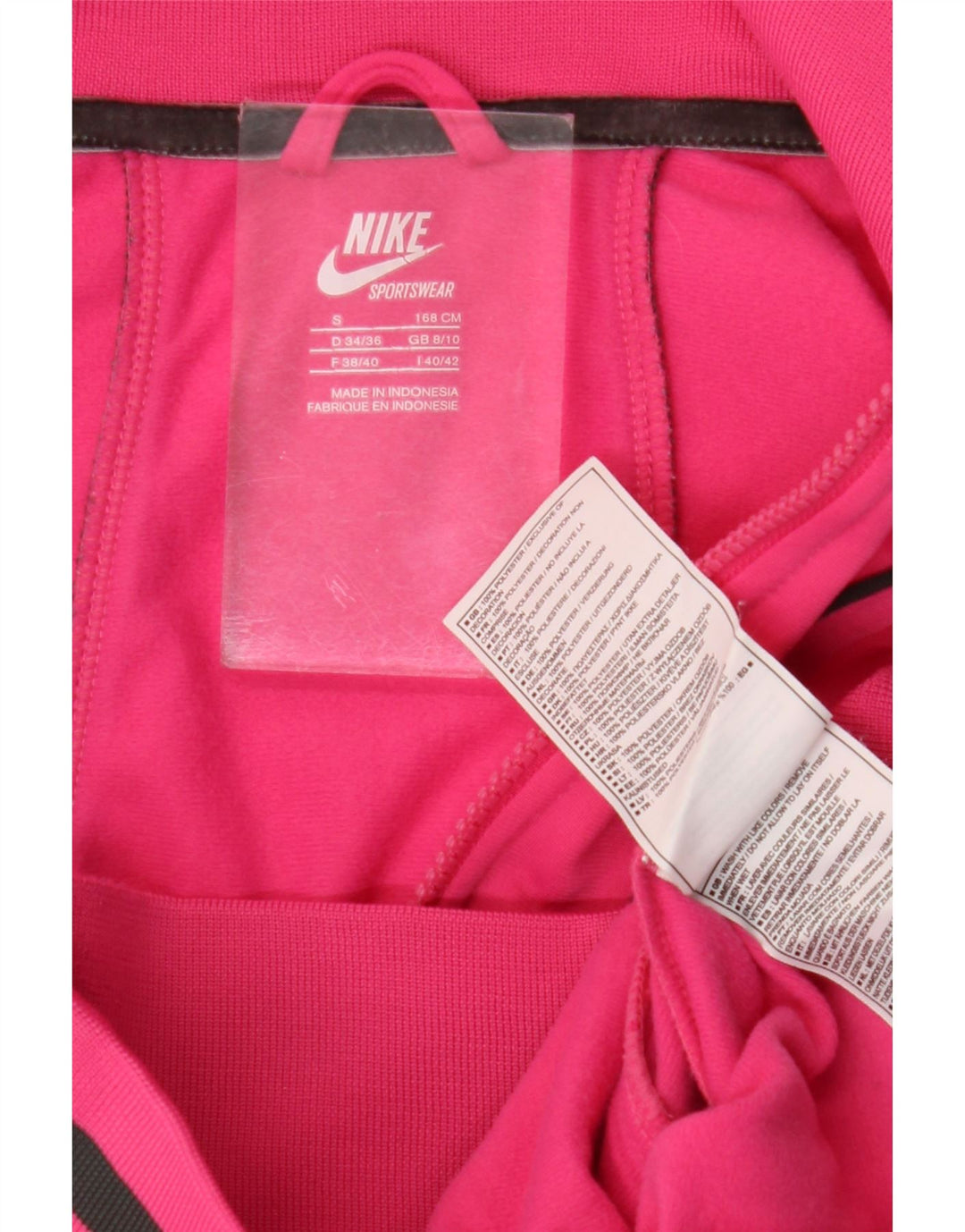 Giacca da tuta da donna Nike UK 8/10 Small Rosa Poliestere color block