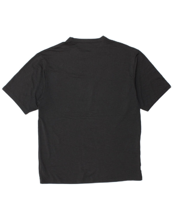 T-shirt Nike da uomo Dri Fit, top in poliestere nero medio