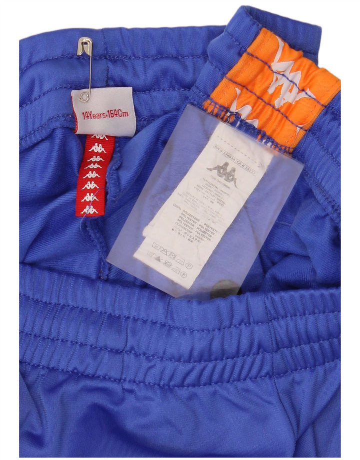 Pantaloncini sportivi grafici Kappa da bambino 13-14 anni in poliestere color block blu