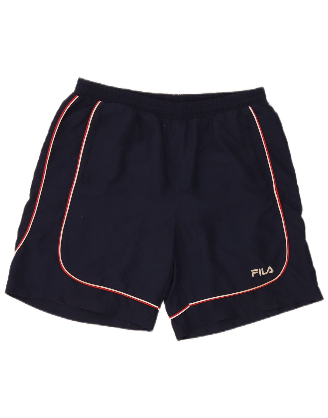 Pantaloncini sportivi da uomo Fila Large in poliestere blu navy