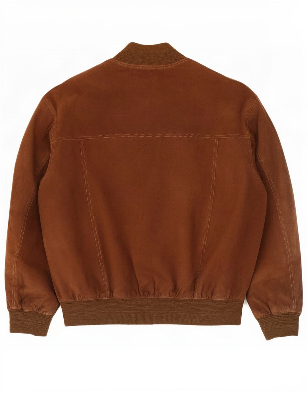 Giubbotto bomber vintage in pelle scamosciata da uomo IT 52 XL in pelle marrone