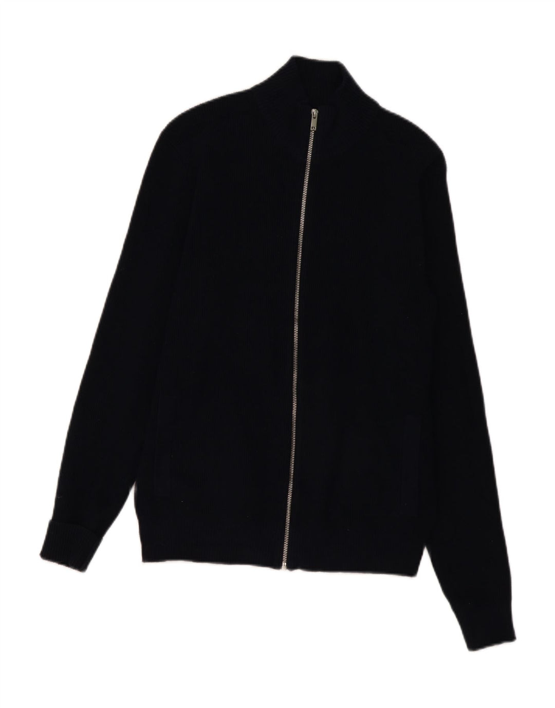 Maglione cardigan da uomo Marks & Spencer piccolo poliestere blu navy