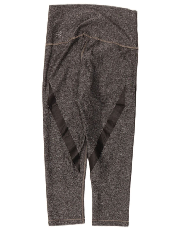 Leggings Puma da donna a vita alta Capri UK 10 Small Grey Striped Sports