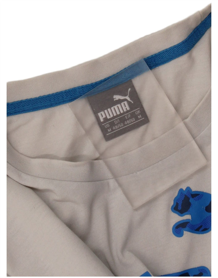 T-shirt grafica da uomo Puma Top bianca media