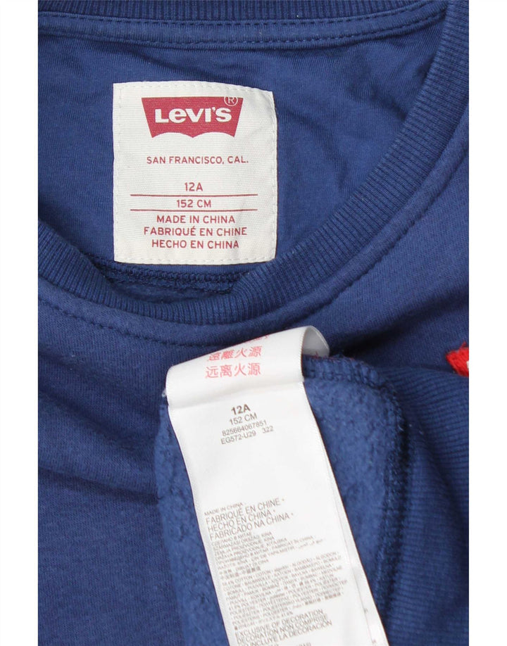 Levi's Ragazzi Felpa Maglione 11-12 anni Cotone Blu