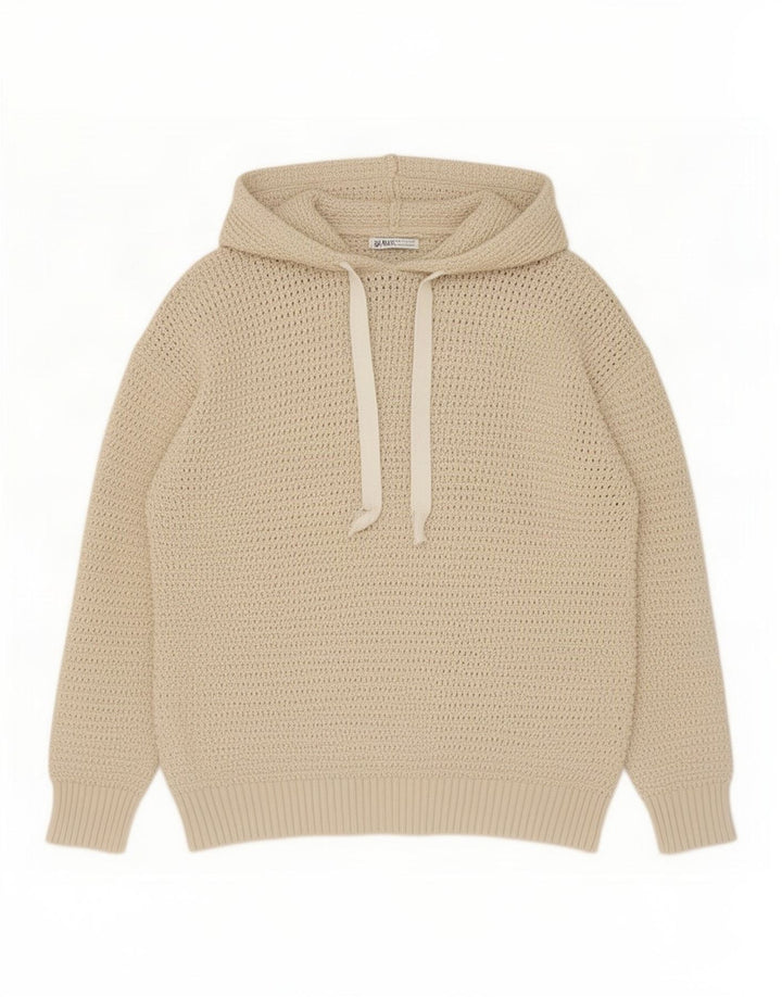Maglione con cappuccio da uomo Zara grande beige