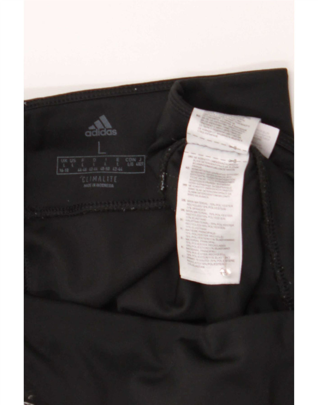 Leggings Adidas Donna UK 16/18 Large Nero Poliestere