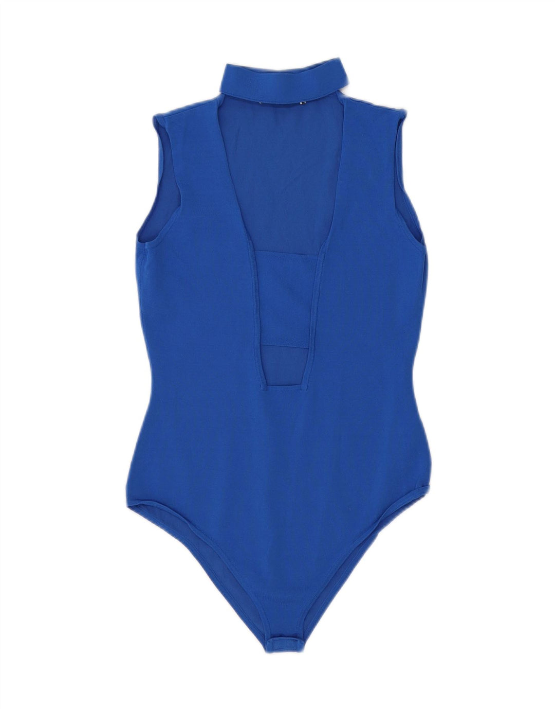 ZARA Womens Sleeveless Bodysuit UK 14 Medium Blue Viscose Vintage Zara and Second-Hand Zara from Messina Hembry 